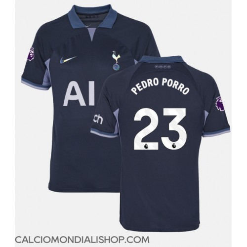 Maglie da calcio Tottenham Hotspur Pedro Porro #23 Seconda Maglia 2023-24 Manica Corta